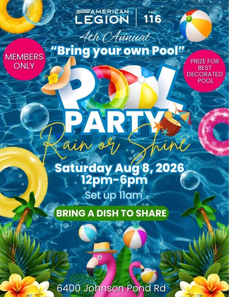 "Bring your own pool" Pool Party