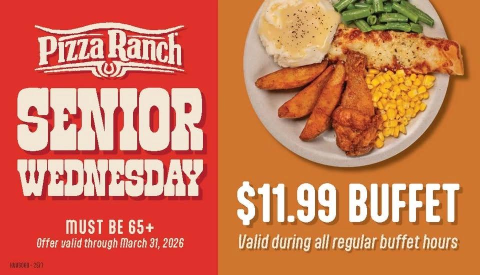 Senior Day Every Wednesday at Carroll Pizza Ranch!