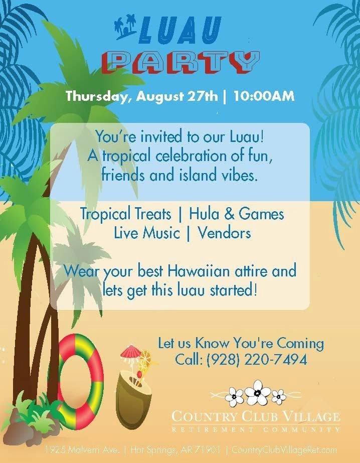 πΊ Luau Party at Country Club Village π΄