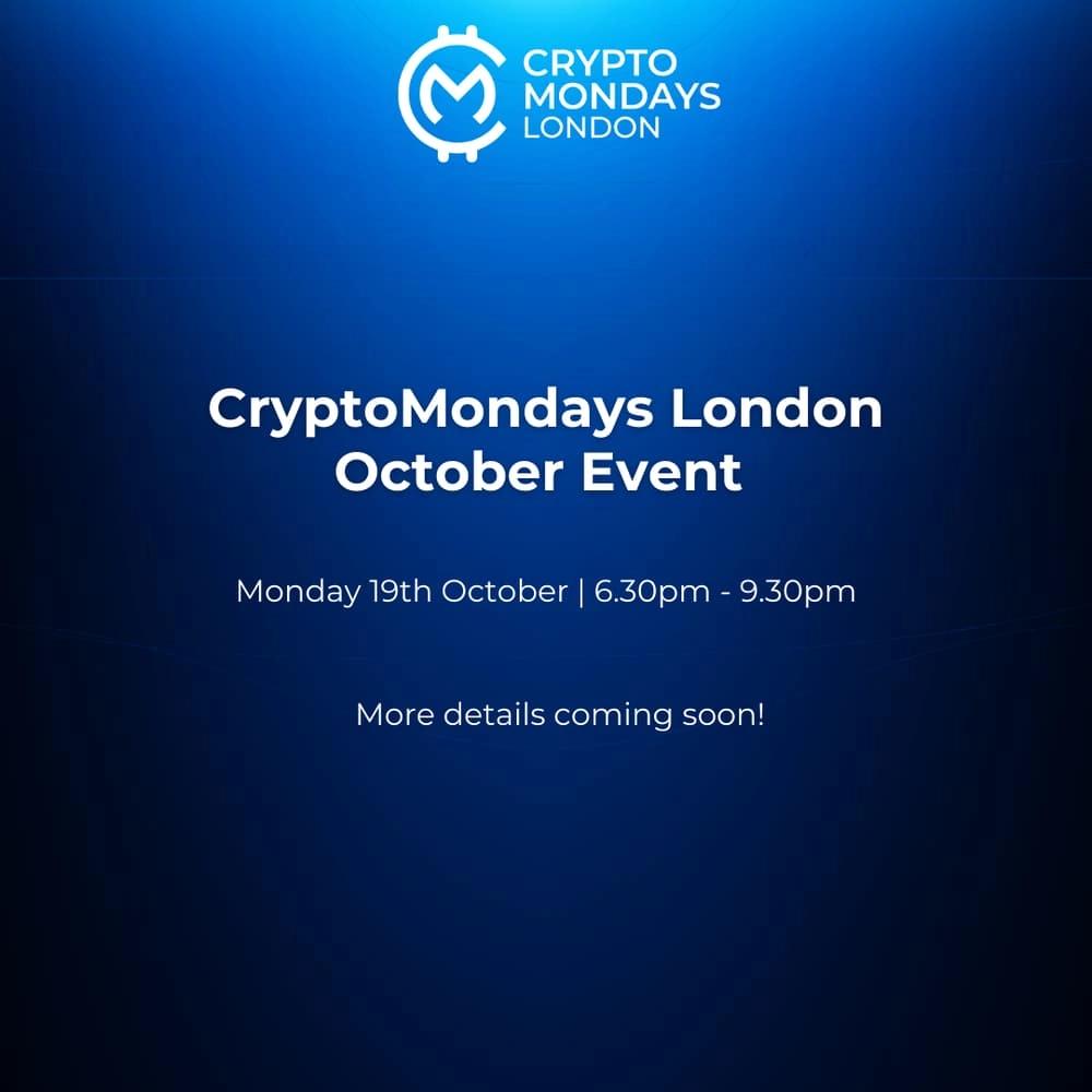 CryptoMondays London October Event