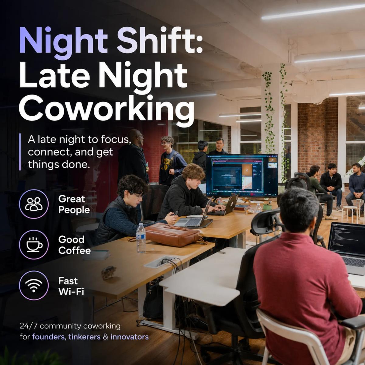 Night Shift: Late Night Coworking at Homebrew