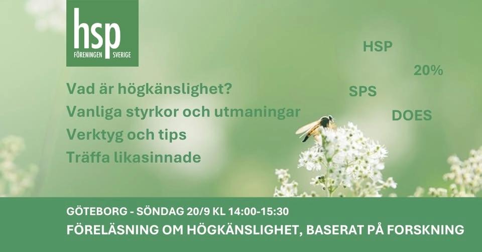 Föreläsning om högkänslighet - GÖTEBORG