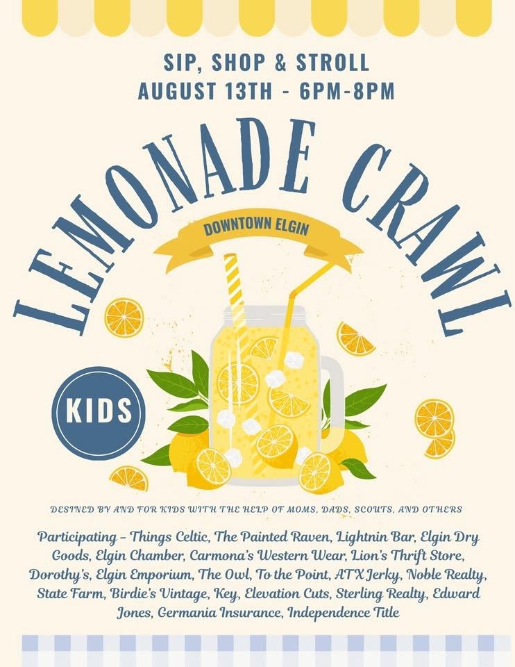 Lemonade Crawl with Sip, Shop & Stroll