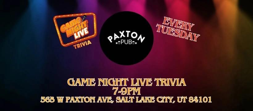 Game Night Live Trivia at Paxton Pub