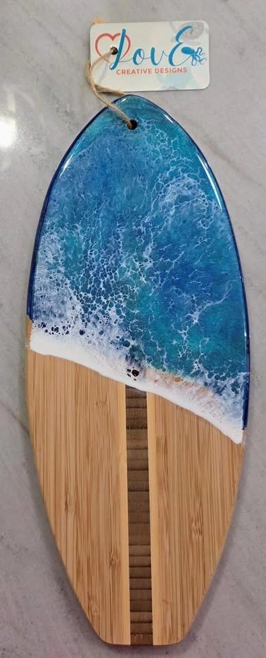Surf board Charcuterie Board Class (6x14.5)