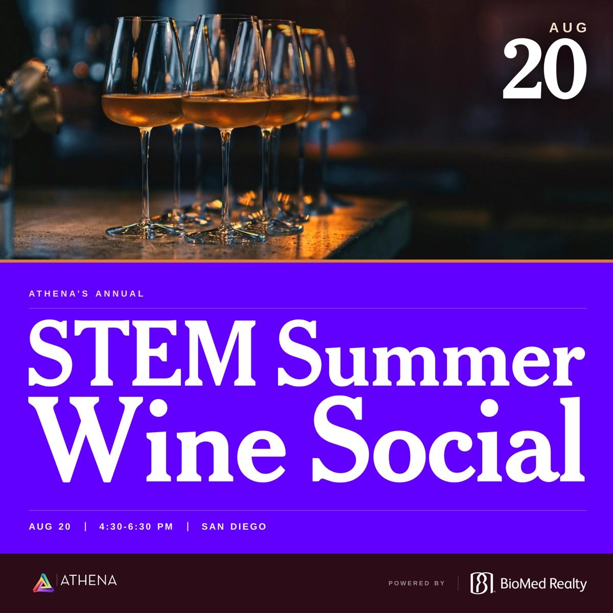 Athena x BioMed Realty's Annual STEM Summer Wine Social