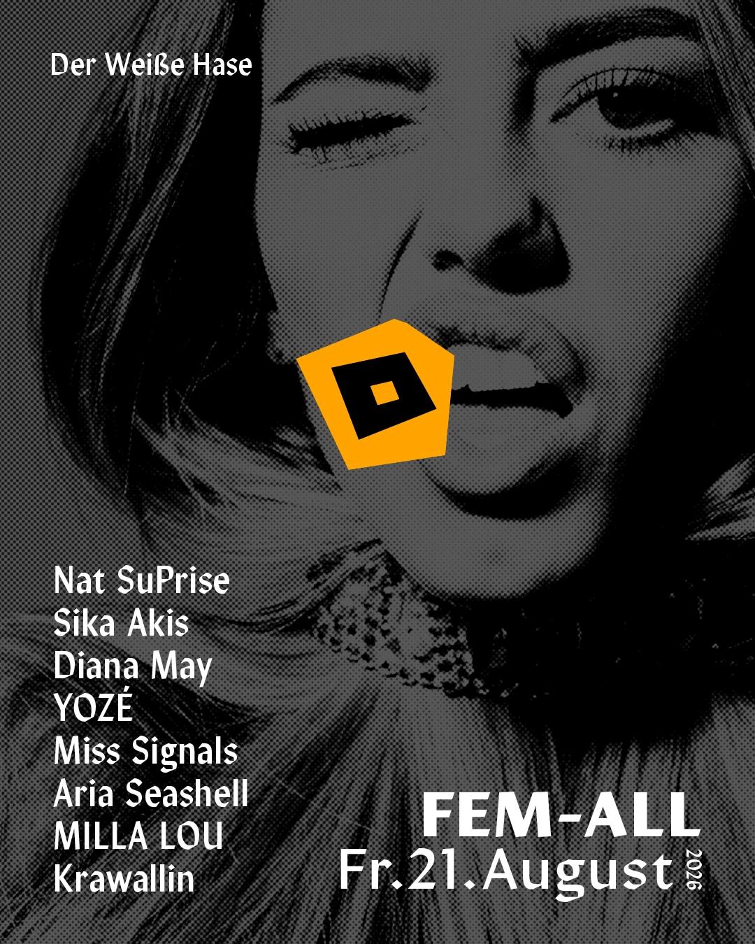 Fem-All / Flinta Techno / Women & FLINTA free until 1 AM