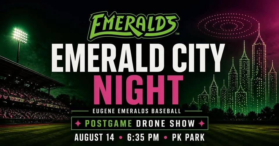 Wicked Movie Night + Drone Show: Emerald City at PK Park | Eugene Emeralds
