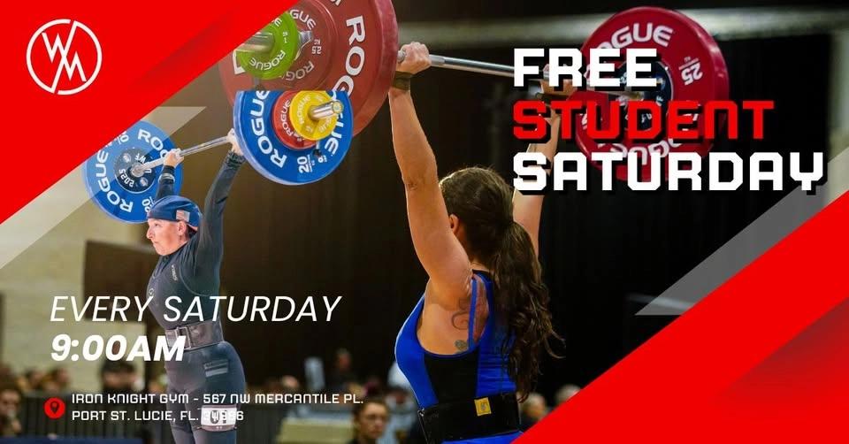 FREE Student Weightlifting Saturday
