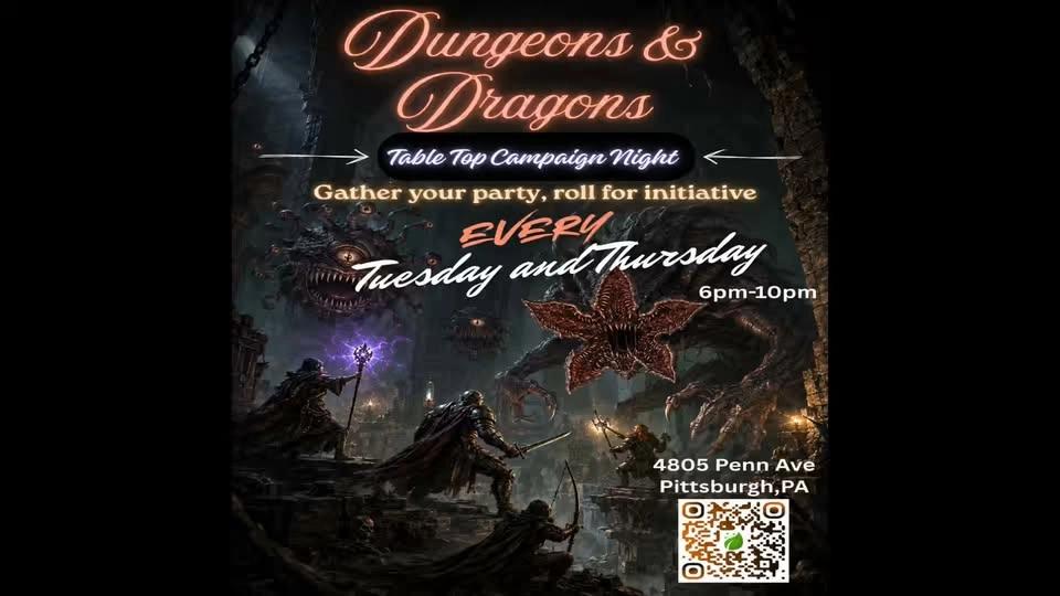 Dungeons & Dragons Night Table Top Game Night