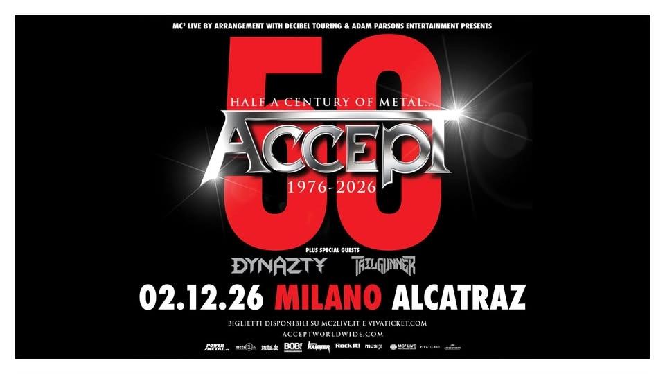 ACCEPT - Half a Century of Metal 1976-2026 | Milano, Alcatraz