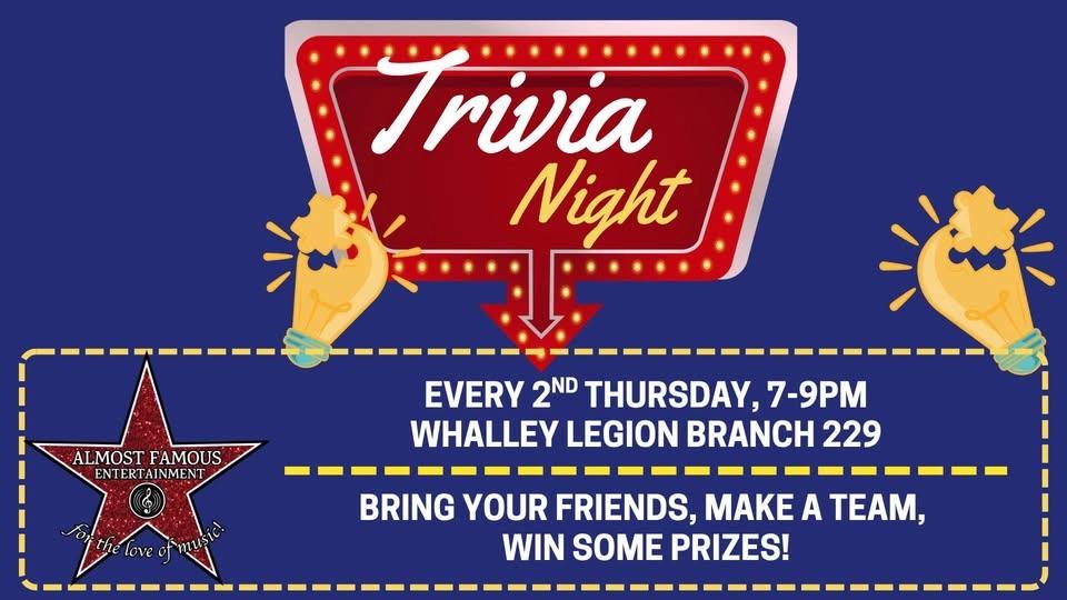 Trivia Thursdays at The Whalley Legion