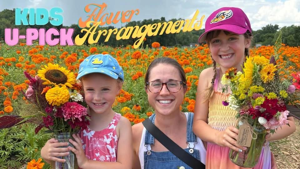 Kids U-Pick Flower Arrangements