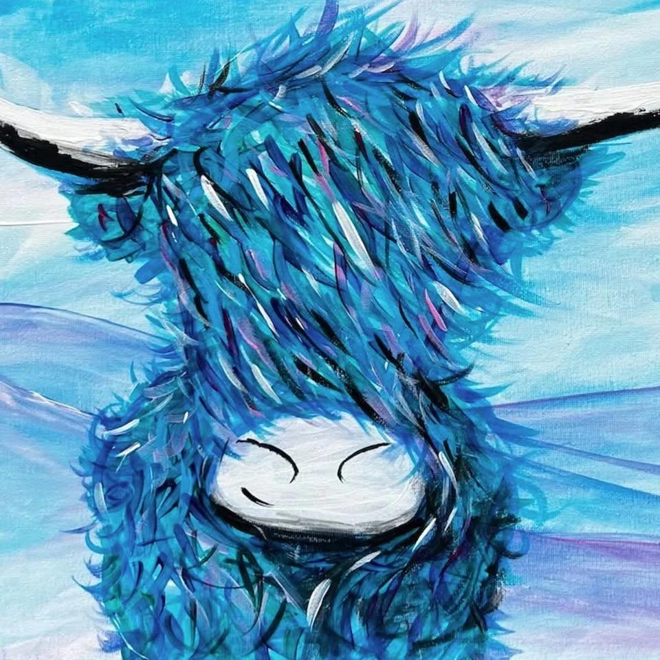 Paint a highland cow at Wallacespace Spitalfields