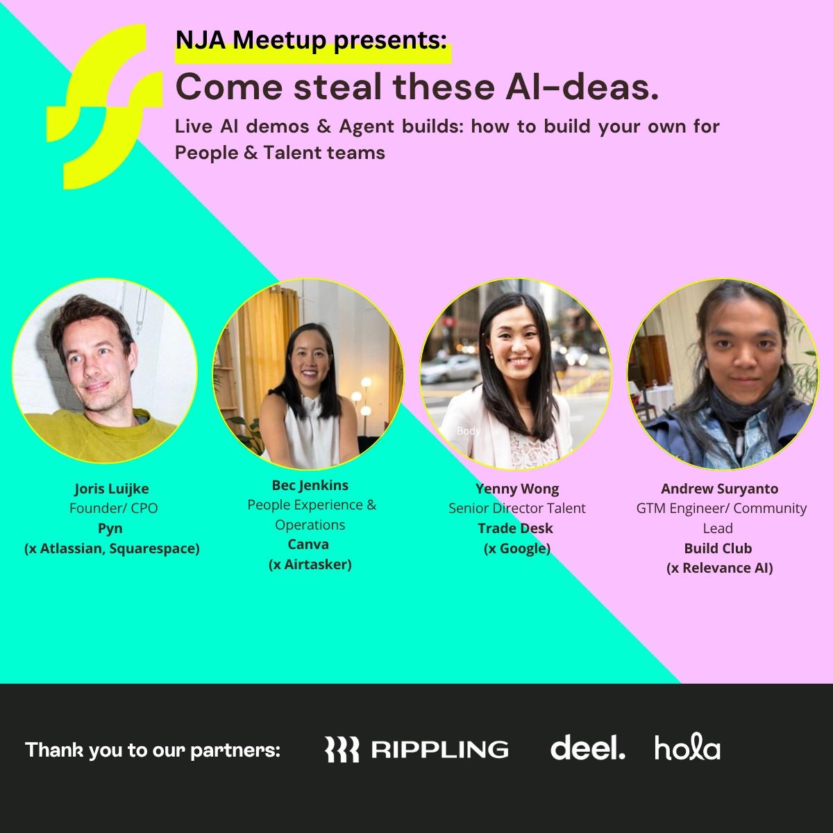 Come steal these AI-deas 🤫 Live AI demos & Agent builds: how to build your own for People & Talent teams