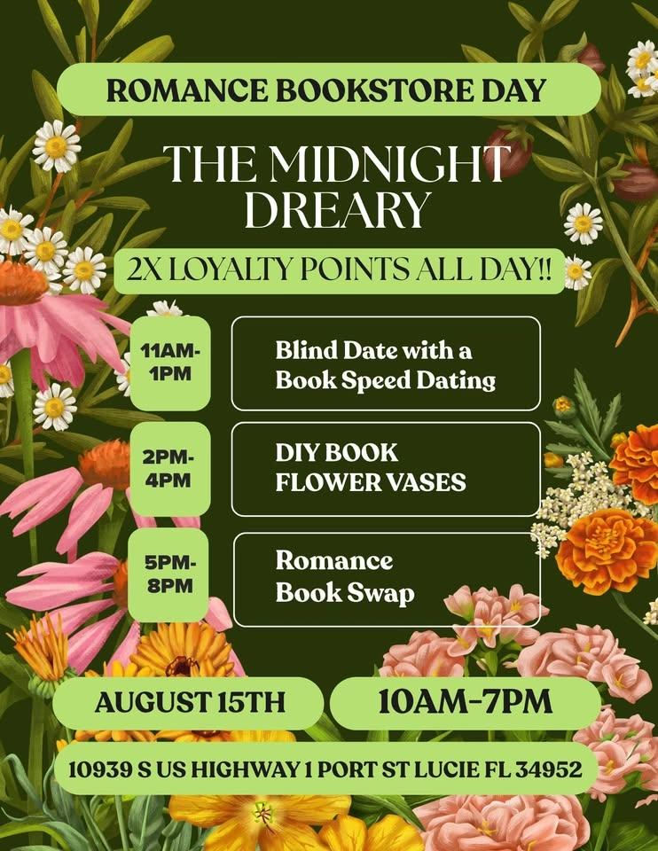 Romance Bookstore Day at The Midnight Dreary
