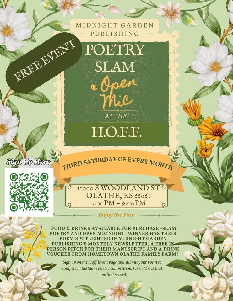 Slam Poetry - Open Mic Night- Hosted by Midnight Garden Publishing