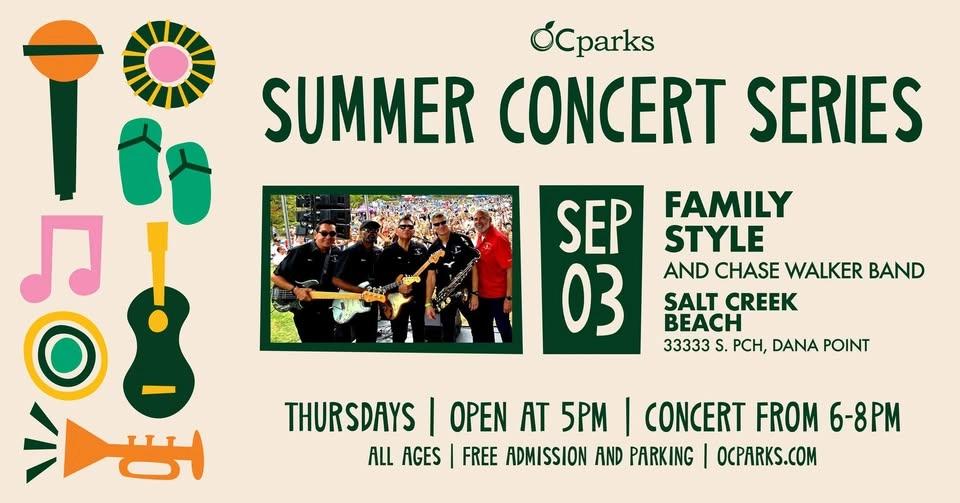 FAMILY STYLE AT OC PARKS CONCERTS AT SALT CREEK BEACH!
