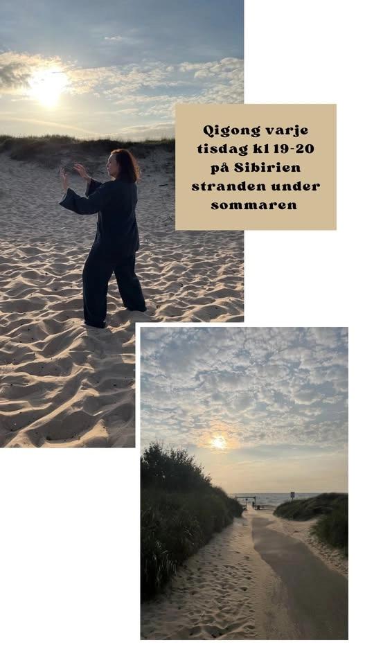 Qigong pass på stranden