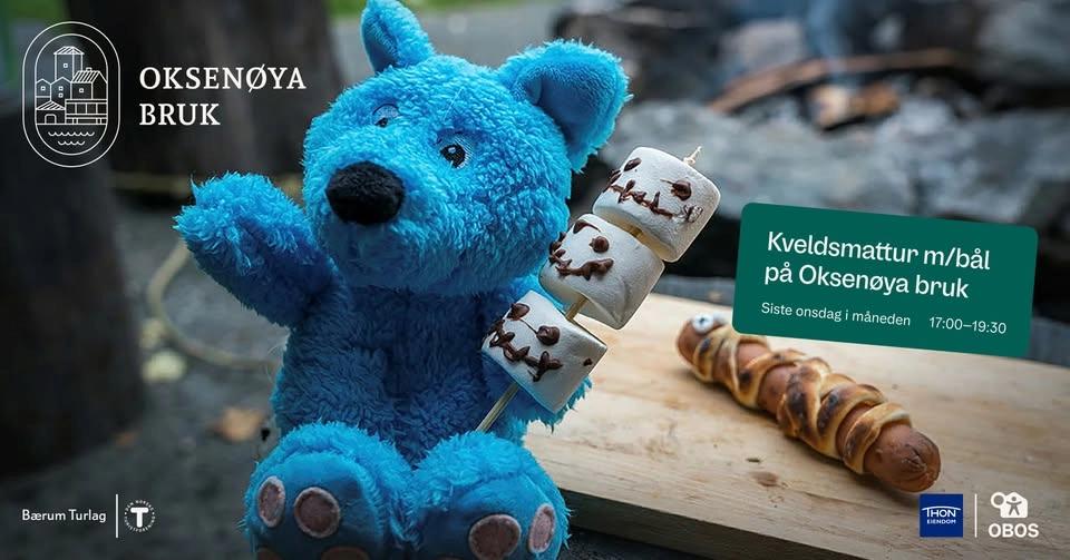 Kveldsmattur og Bålkos på Oksenøya Bruk for barnefamilier