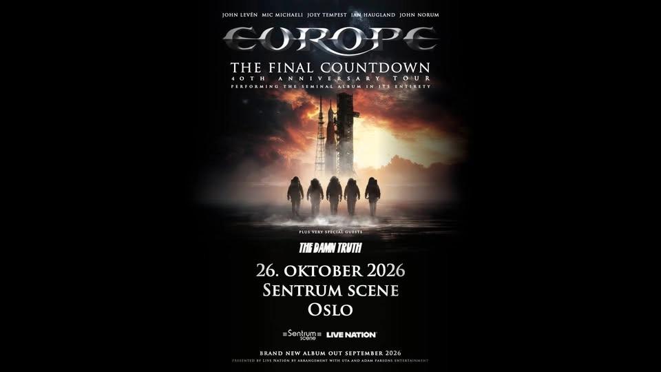 Europe: The Final Countdown 40th Anniversary – UTSOLGT / Sentrum Scene / Pres. av Live Nation