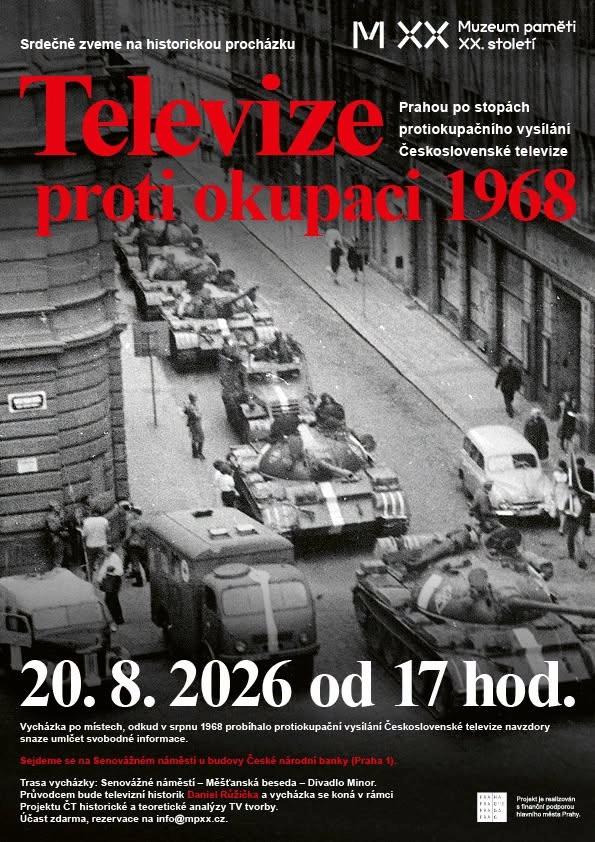 Historická procházka na téma Televize proti okupaci 1968