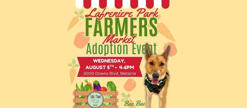 Lafreniere Park Farmers Market Adoption Event