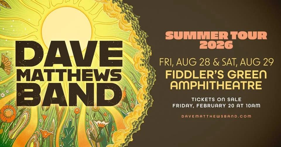 Dave Matthews Band : On Sale Fri, Feb 20 🎫