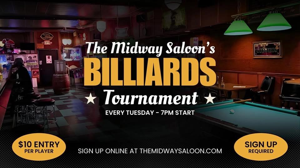 Weekly Pool Tournament (Every Tuesday Night)