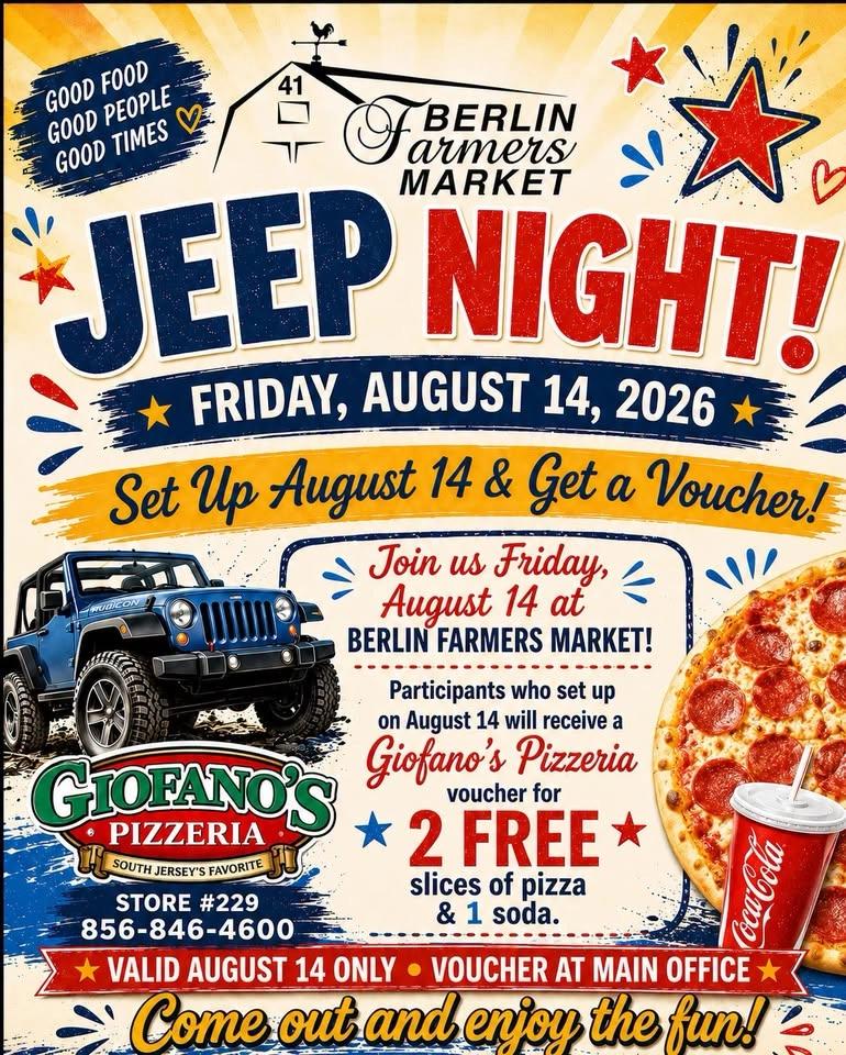 π Jeep Night: Powered by Giofanos Pizzeriaπππ₯€