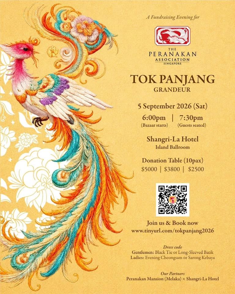 Tok Panjang Grandeur — a fundraising gala in support of The Peranakan Association Singapore.