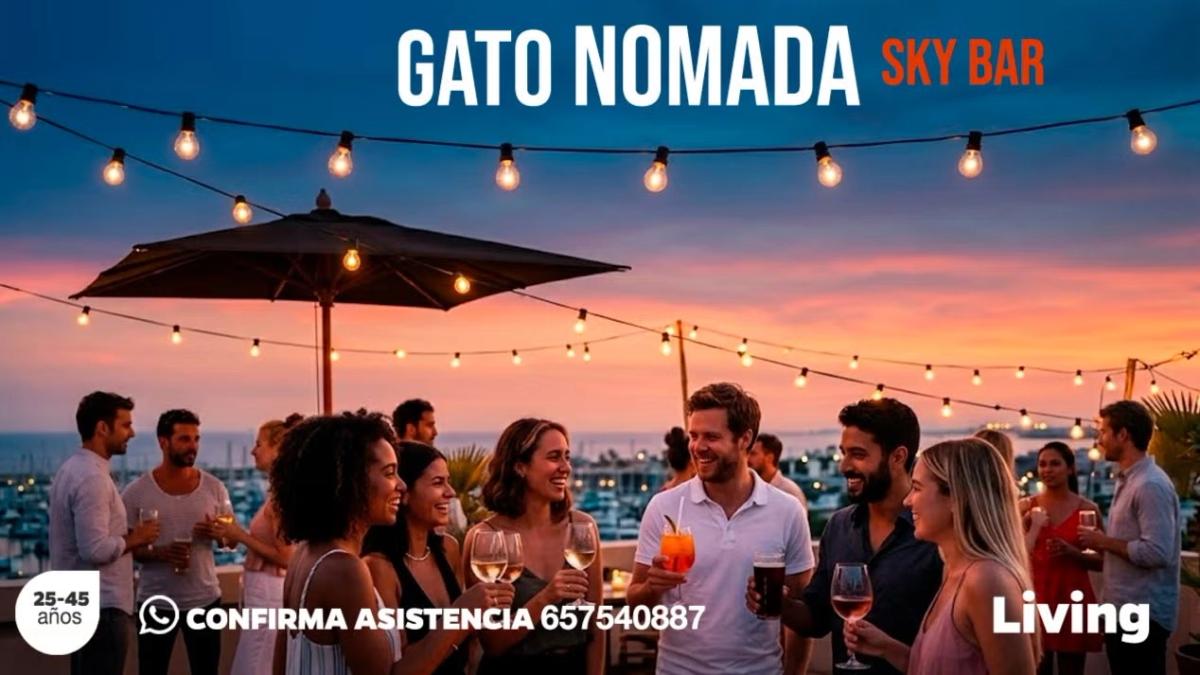SOCIAL PARTY EN GATO NOMADA SKY BAR. ¡Sólo con QR!