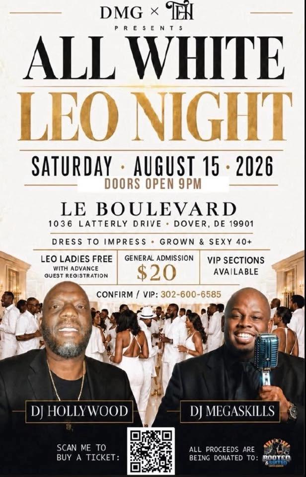 ALL WHITE LEO NIGHT