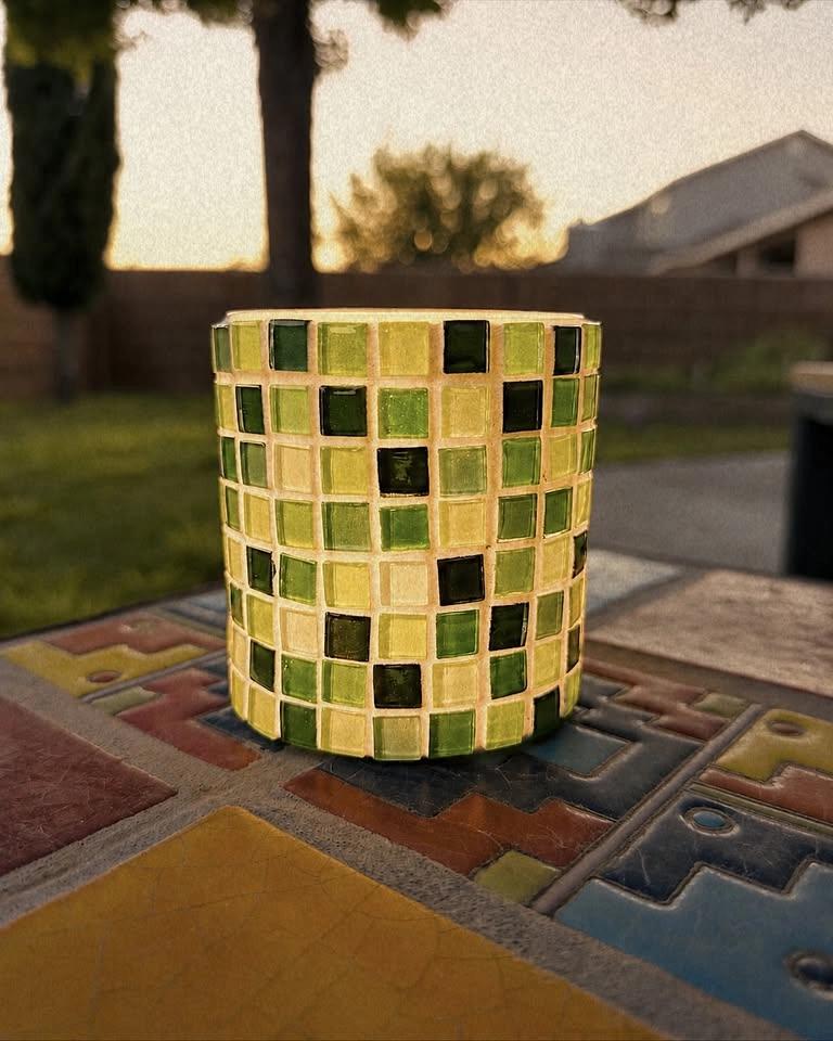 sunday crafts ✨ mosaic glass tea light holder ✨