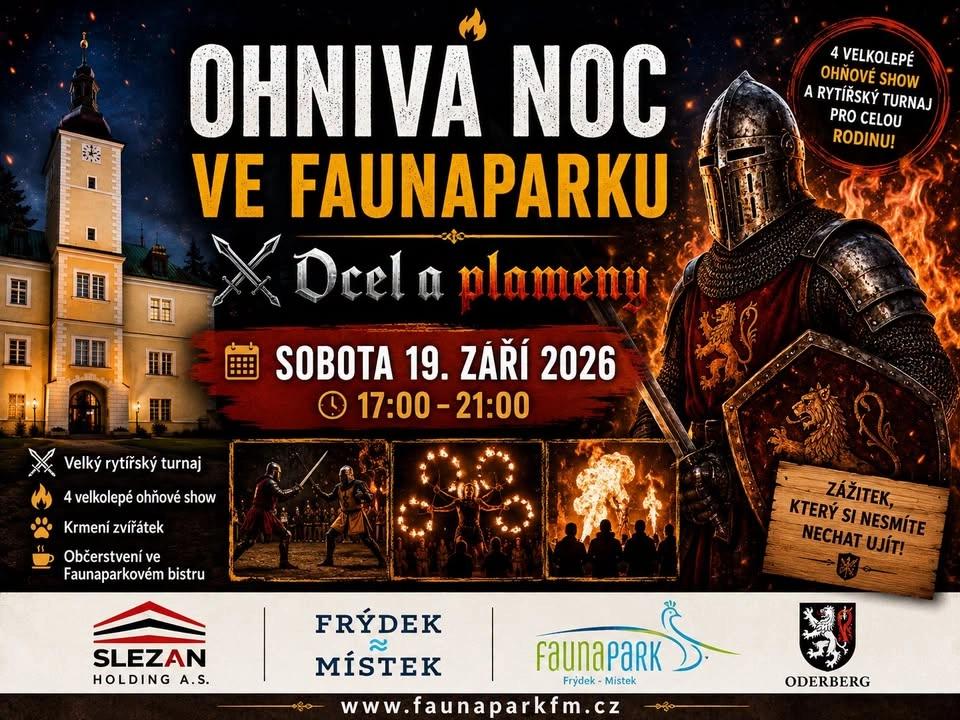OHNIVÁ NOC VE FAUNAPARKU
