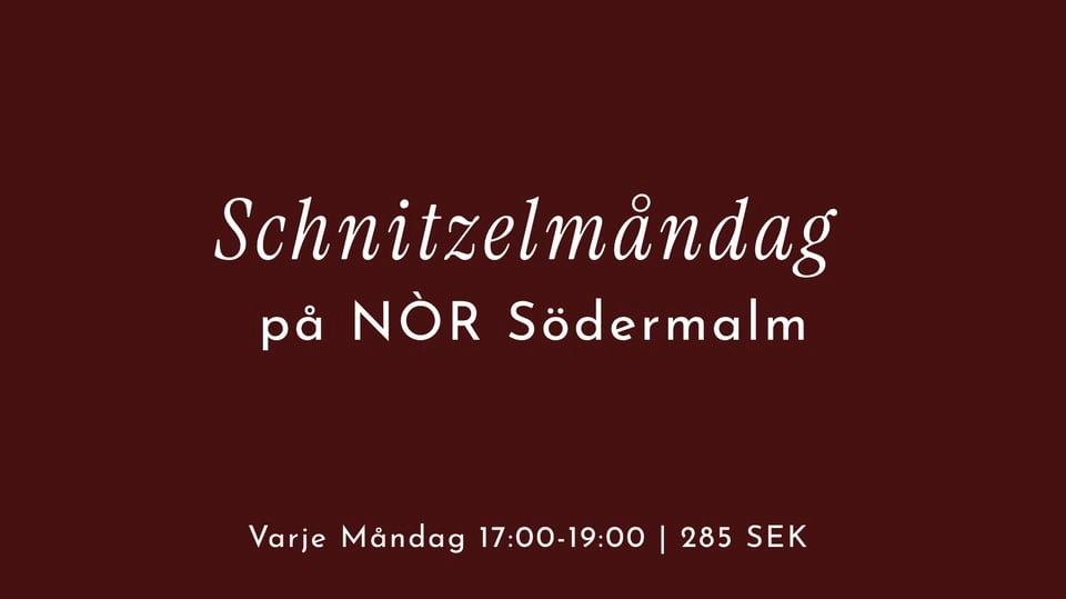 Schnitzelmandag pa NOR Sodermalm