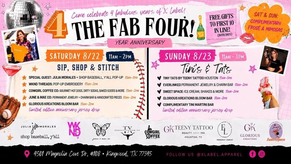 The Fab 4 year X Label anniversary!🍾