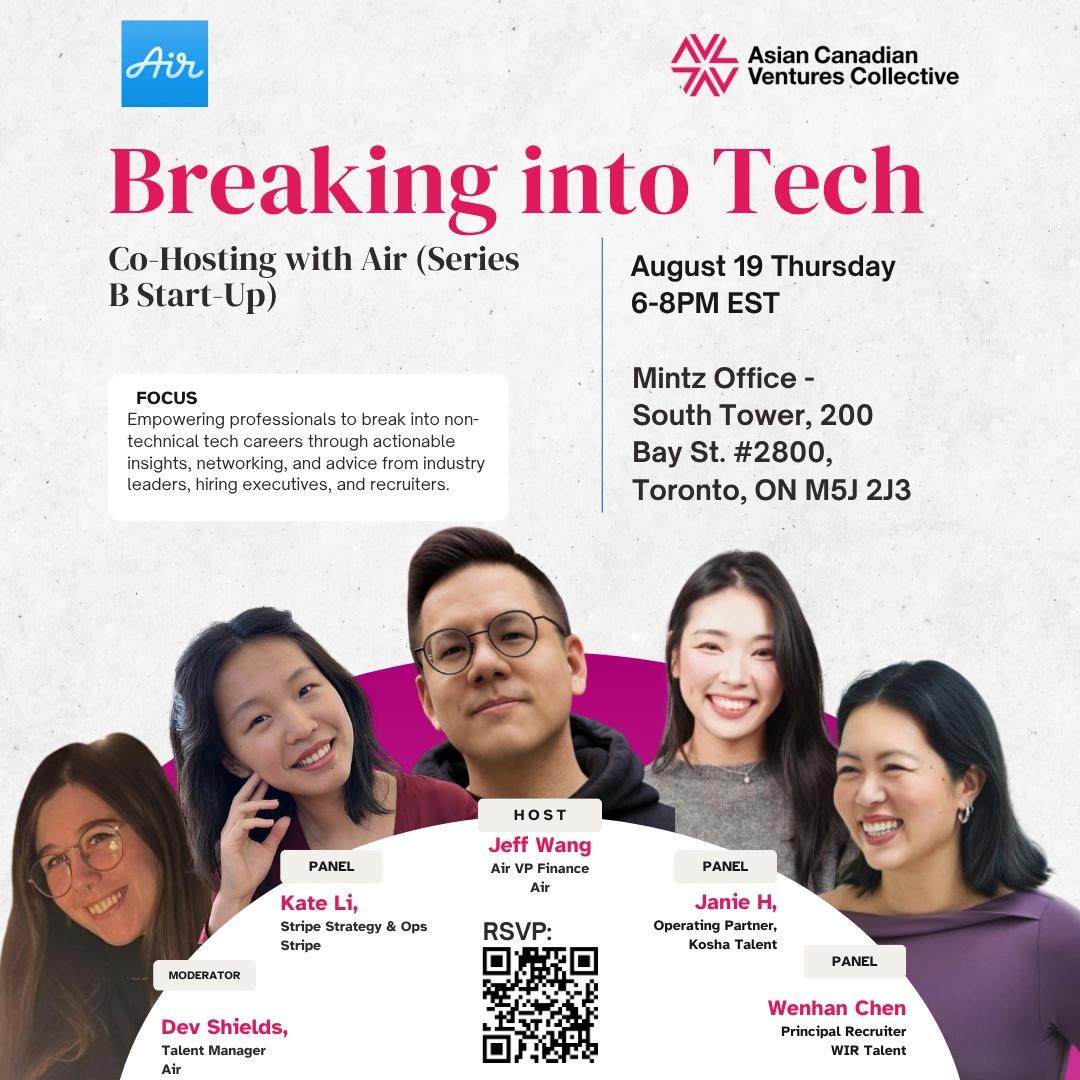 How to Break into Tech Co-hosted by ACVC x Air