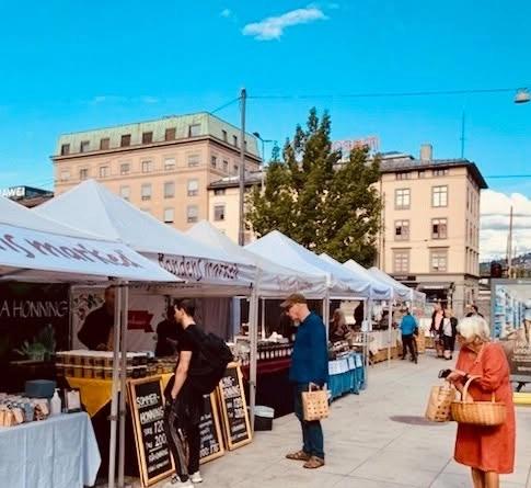 Bondens marked og bilfri markedsdag i Bogstadveien