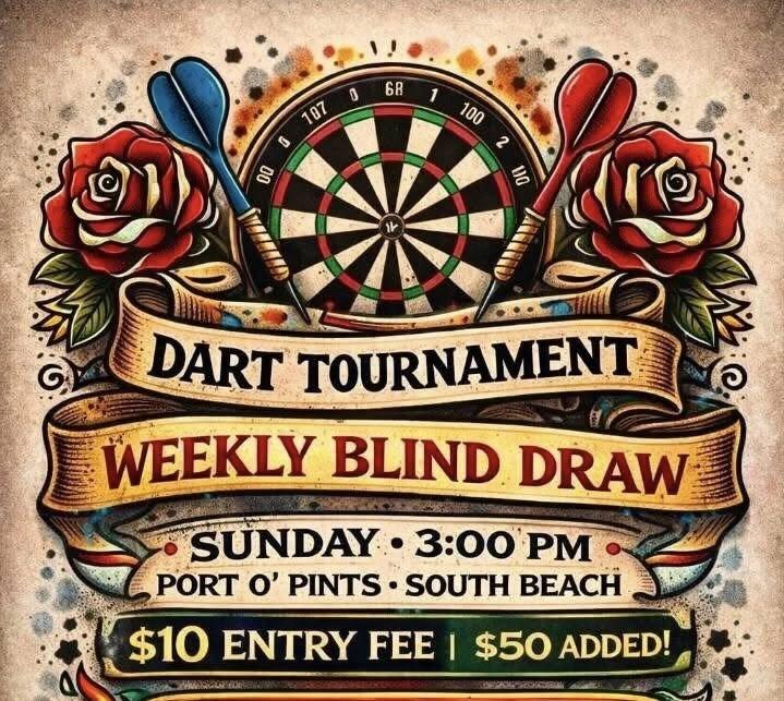 Sunday Dart Tournament Blind Draw