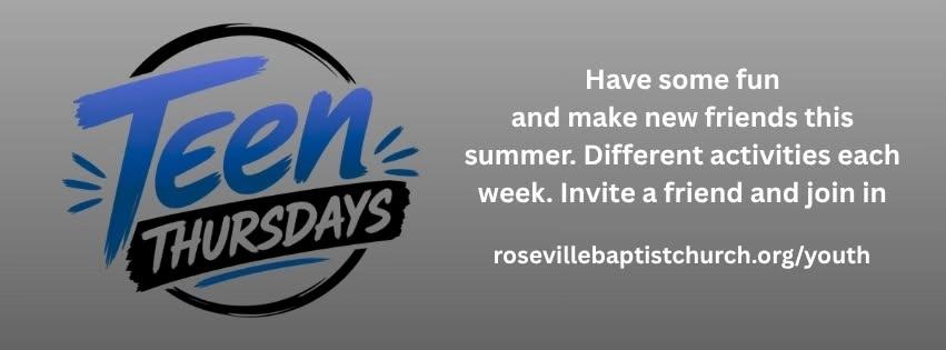 Teen Thursdays for Summer
