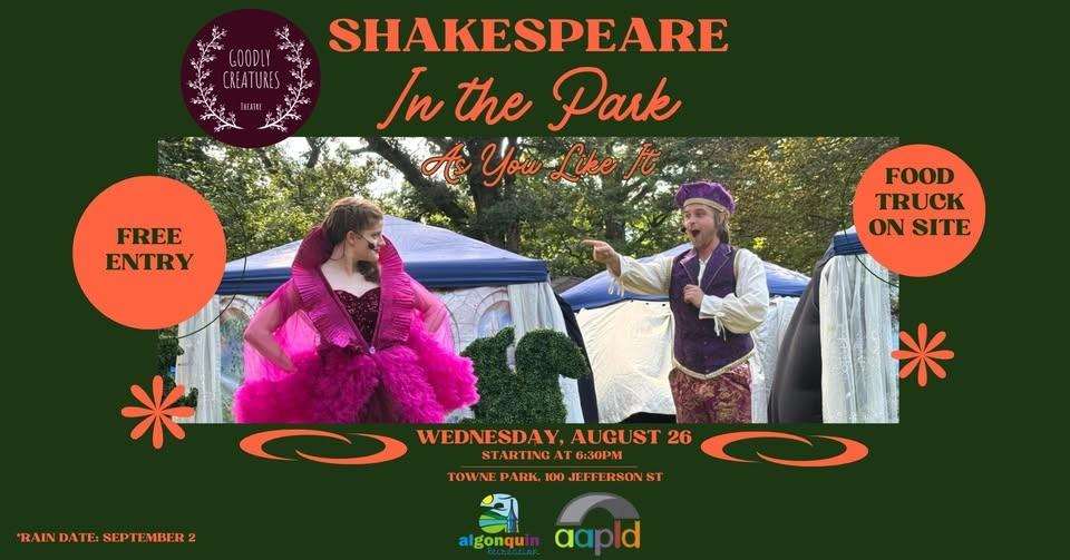 Shakespeare in the Park: As You Like It | Algonquin