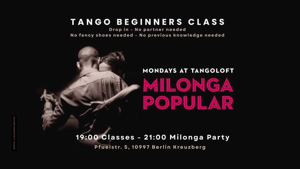 Tango Beginners Class - Milonga Popular