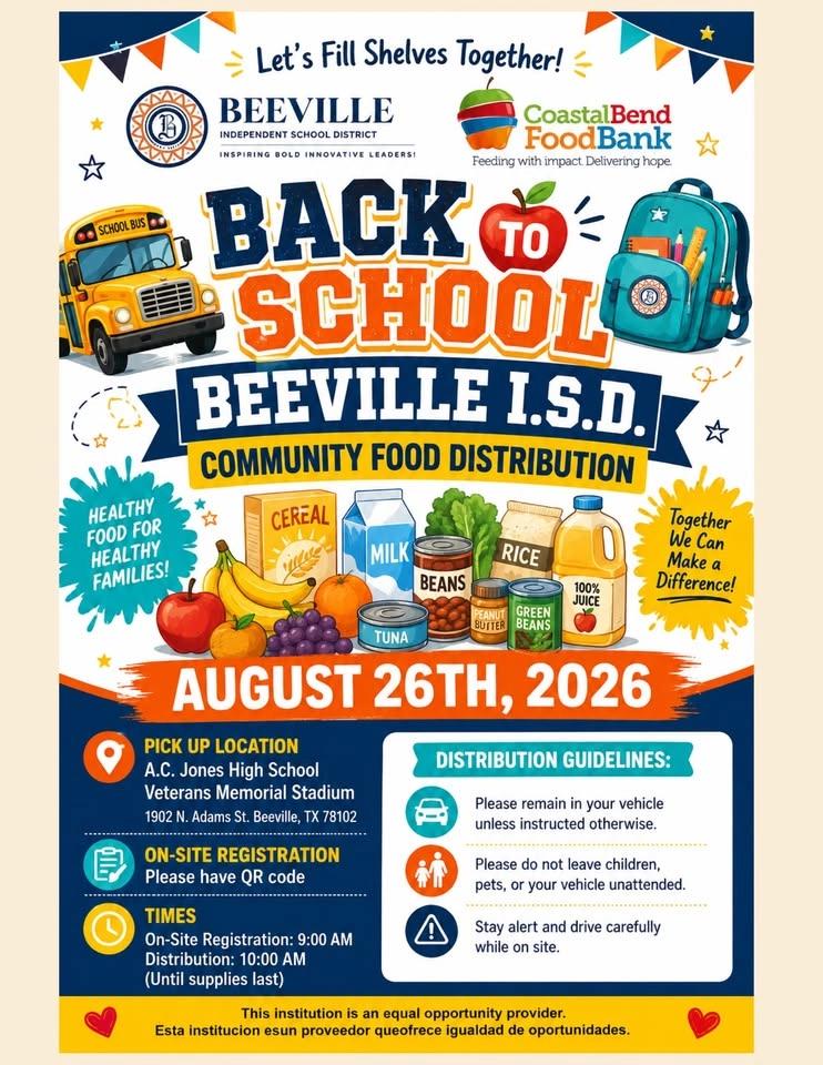 Back to School Food Distribution Coastal Bend Food Bank