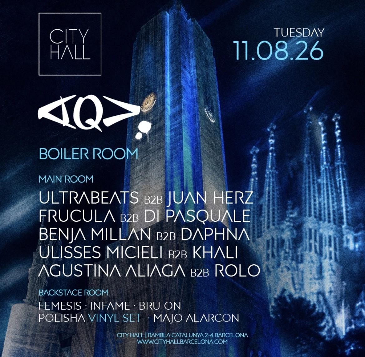City Hall pres. AQV II BOILER ROOM II Tuesday II Guest List