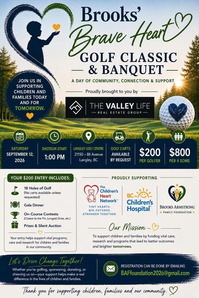 Brooksβ Brave Heart Golf Classic & Banquet, brought to you by The Valley Life Real Estate Group