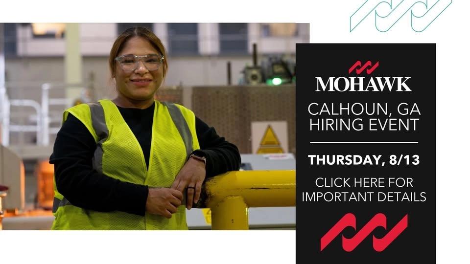 Mohawk Hiring Event at the Calhoun, GA Career Center