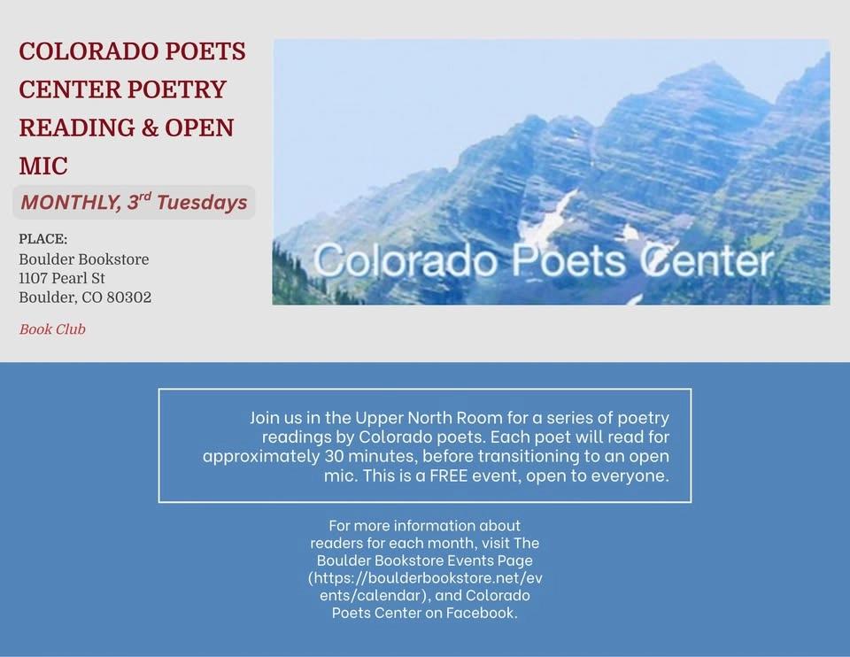 COLORADO POETS CENTER POETRY READING & OPEN MIC (FREE)
