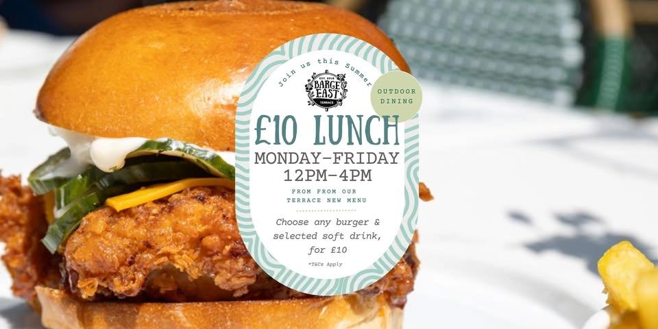 £10 Lunch! New Terrace Menu
