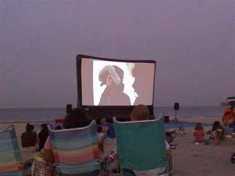 Movie Night on the Campground Beach